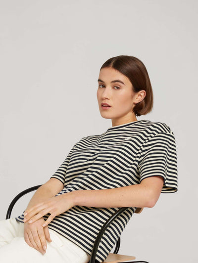 MBRC@TOMTAILOR WOMEN STRIPED T-SHIRT - RELAXED VIEW