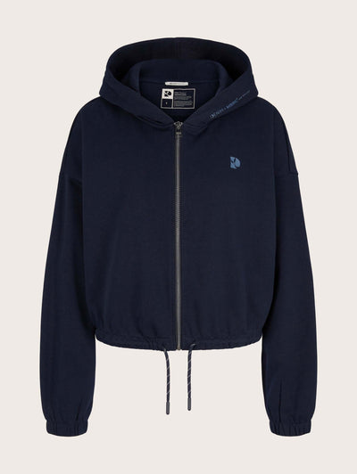 MBRC@TOMTAILOR SHORT BLUE SWEAT JACKET - WOMEN