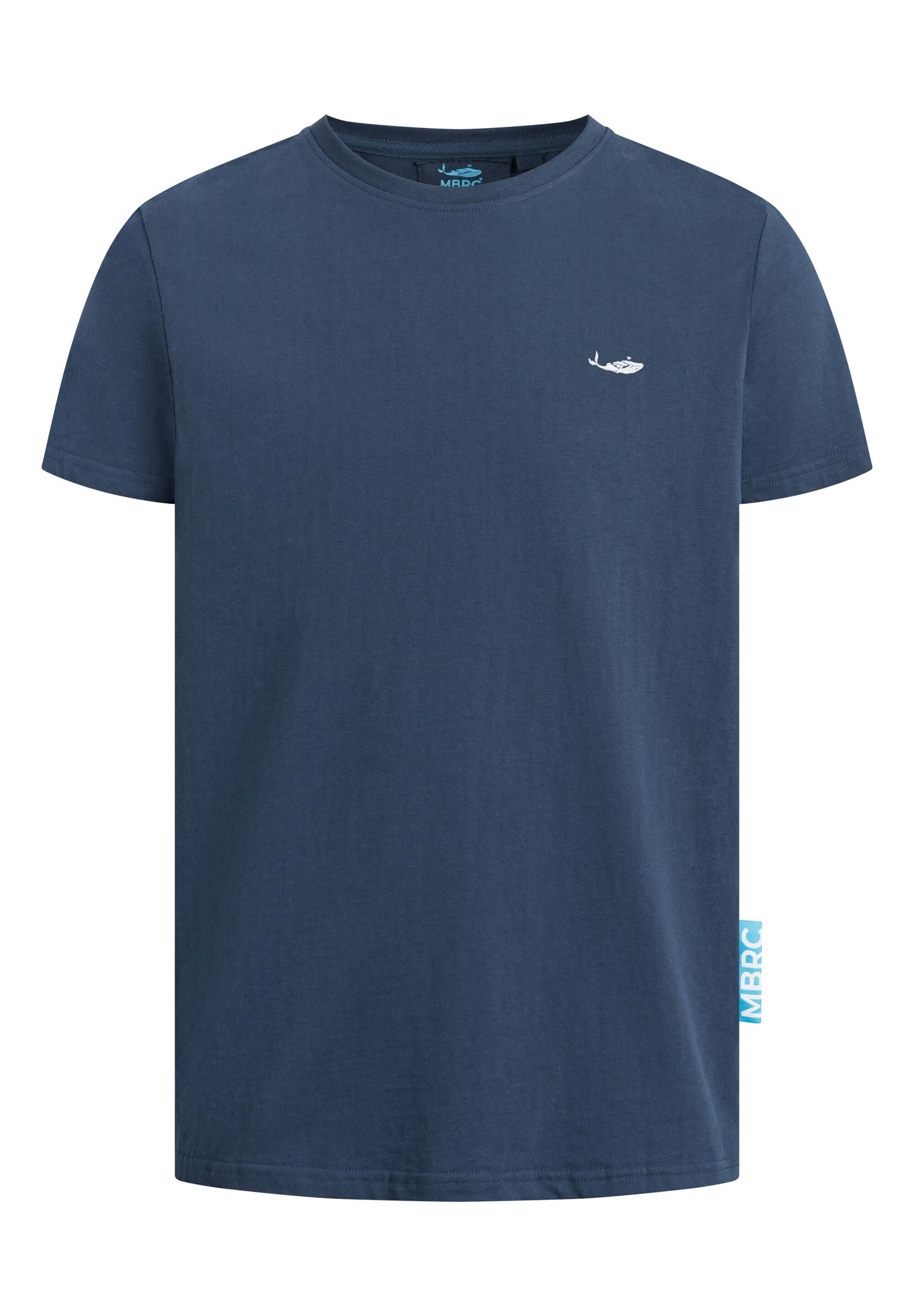 MBRC MEN BLUE T-SHIRT "WHITE LOGO" - FRONT