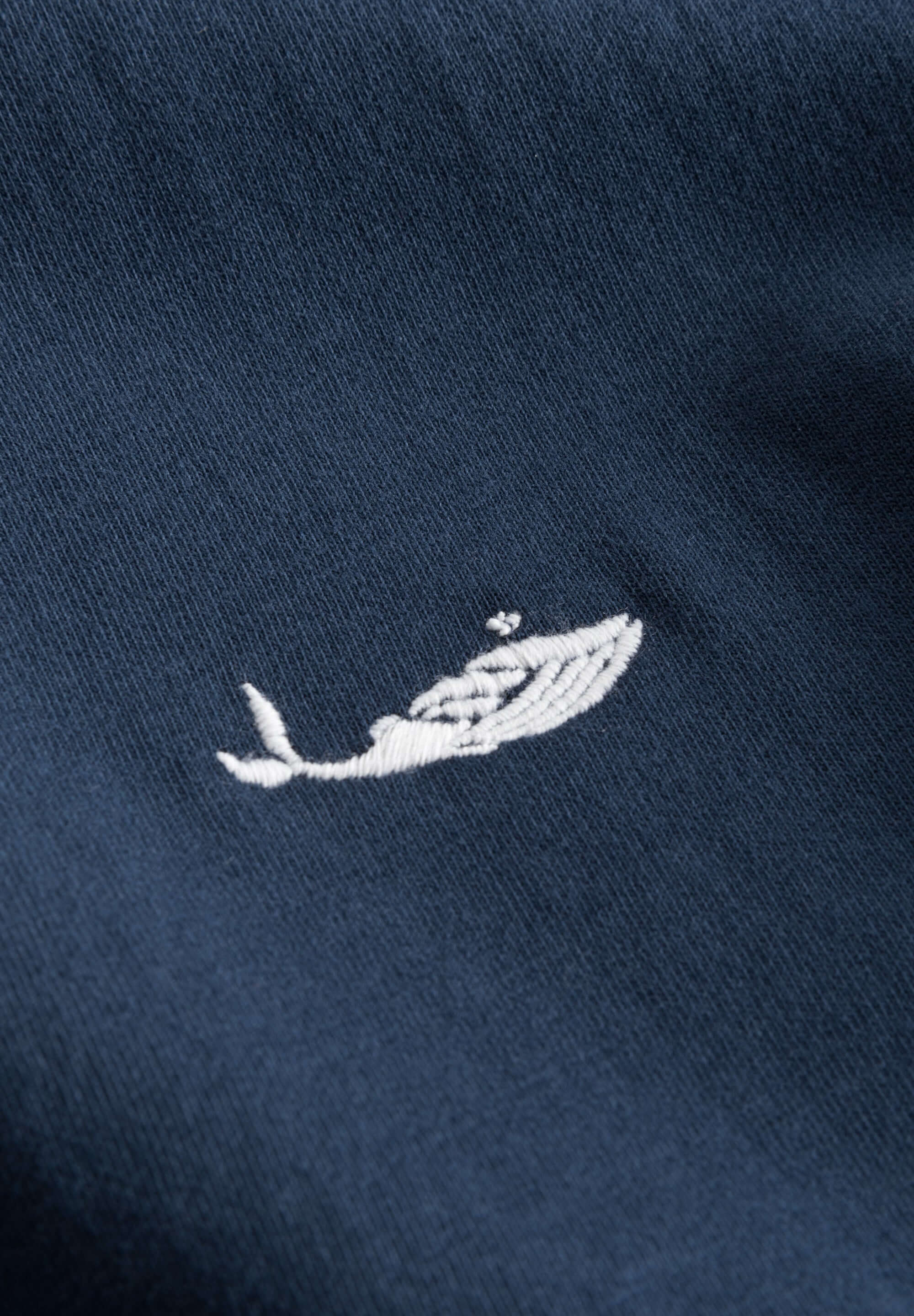 MBRC MEN BLUE T-SHIRT "WHITE LOGO" - "WHALE" LOGO