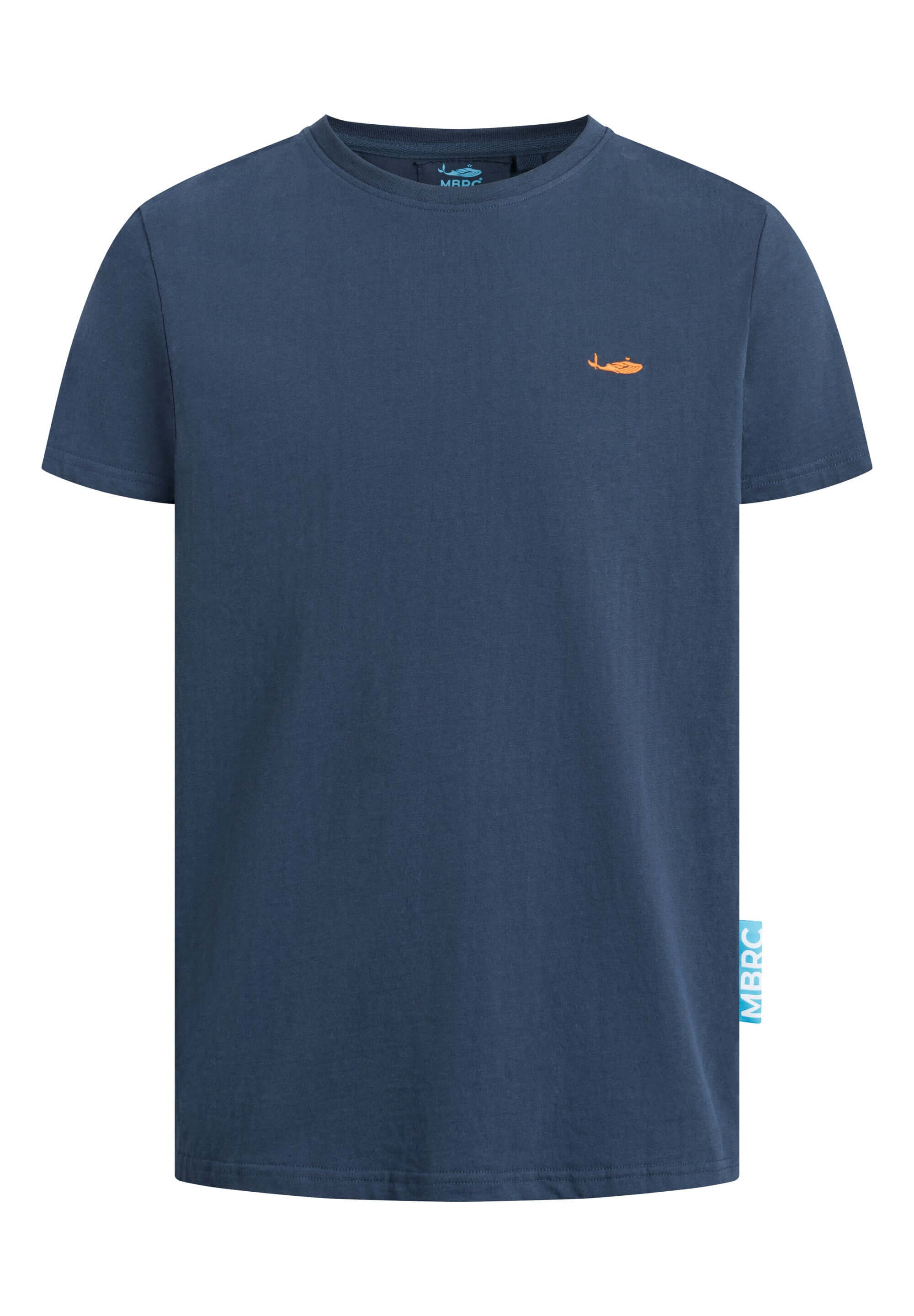 MBRC MEN BLUE T-SHIRT "ORANGE LOGO" - FRONT