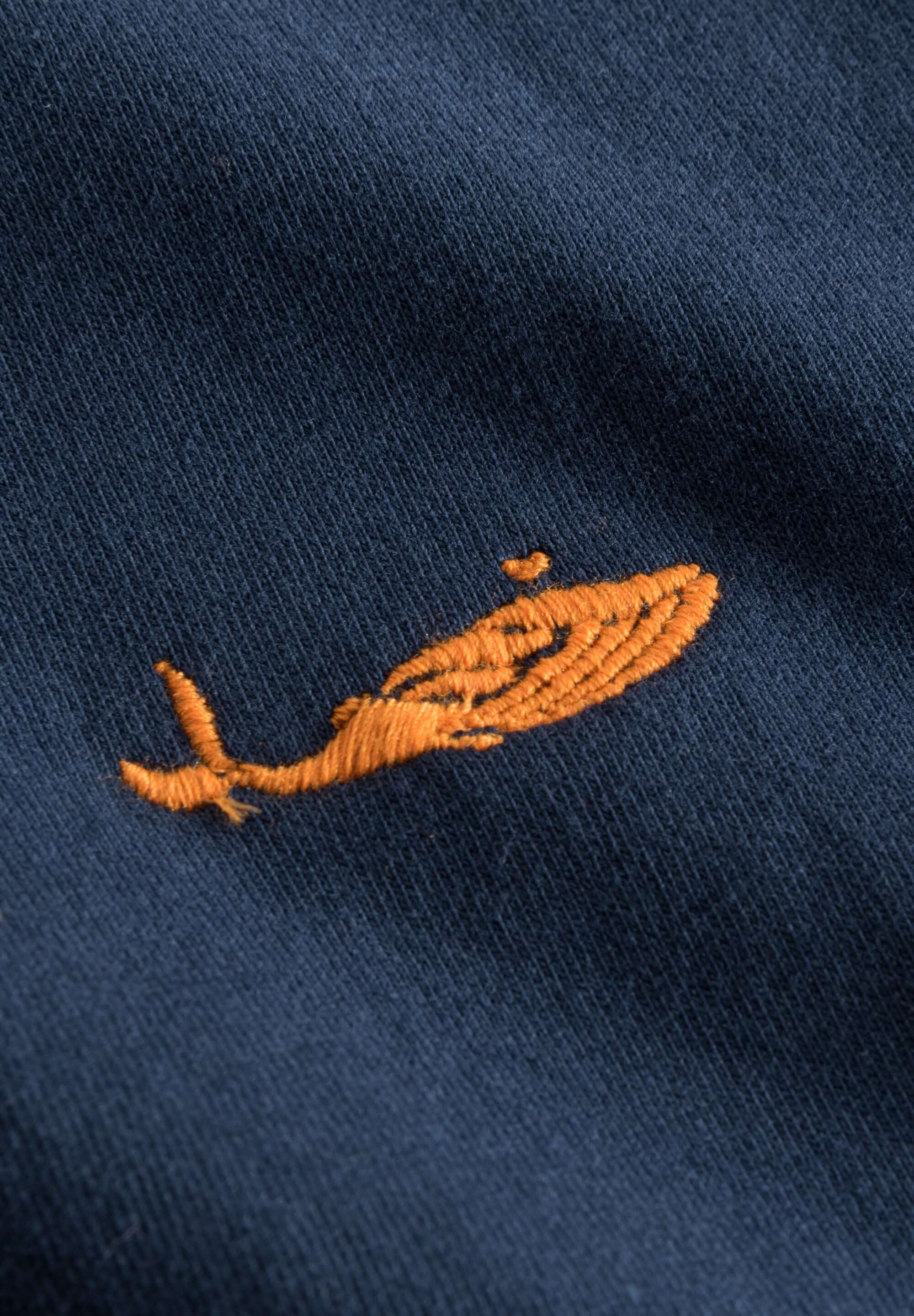 MBRC MEN BLUE T-SHIRT "ORANGE LOGO" - "WHALE" LOGO