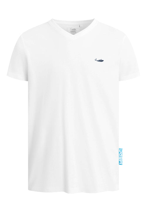 MBRC MEN WHITE T-SHIRT "DARK BLUE LOGO" - FRONT