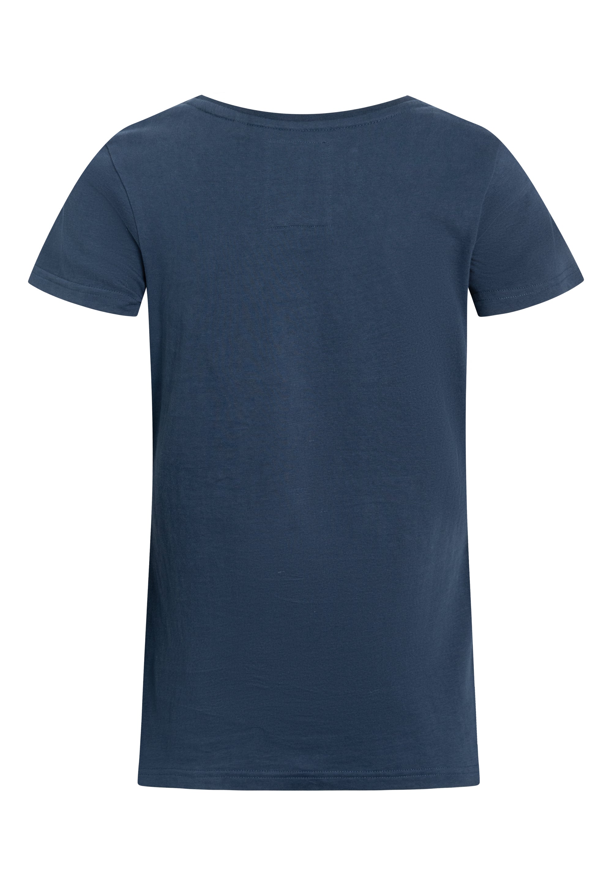 MBRC WOMEN BLUE ROUND NECK T-SHIRT "PINK LOGO" - BACK