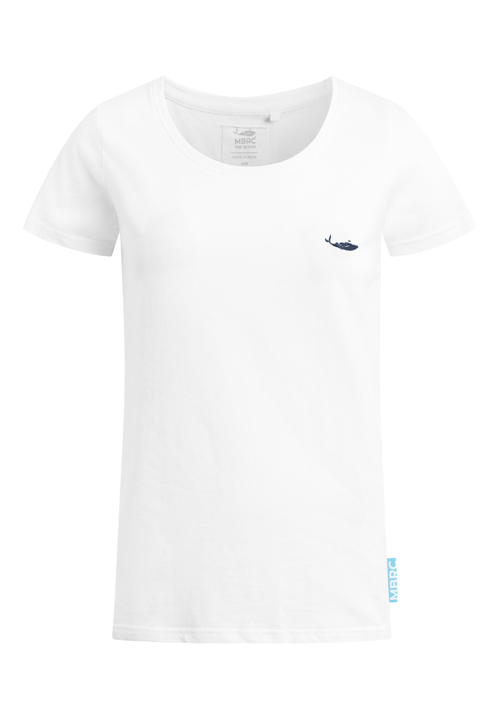 MBRC WOMEN WHITE T-SHIRT "DARK BLUE LOGO" - FRONT