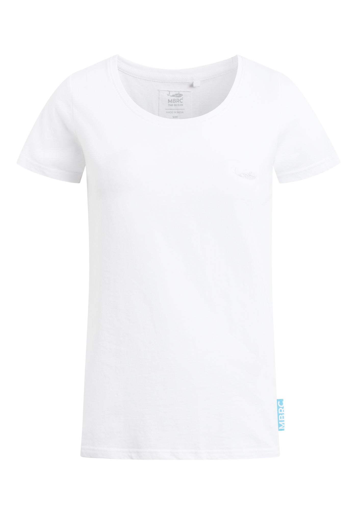 MBRC WOMEN SUSTAINABLE WHITE T-SHIRT "WHITE LOGO" - FRONT