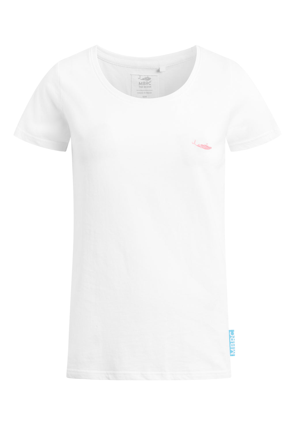 MBRC WOMEN WHITE T-SHIRT "ORANGE LOGO" - FRONT
