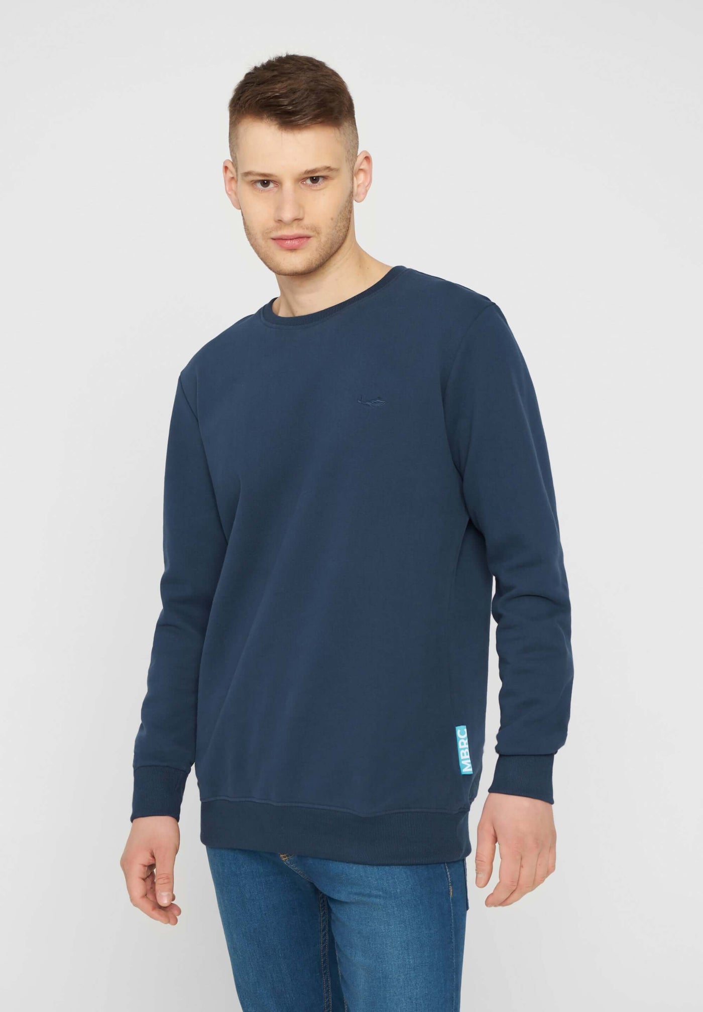 MBRC UNISEX OCEAN SWEATSHIRT BLUE "DARK BLUE LOGO" - FRONTAL VIEW MEN