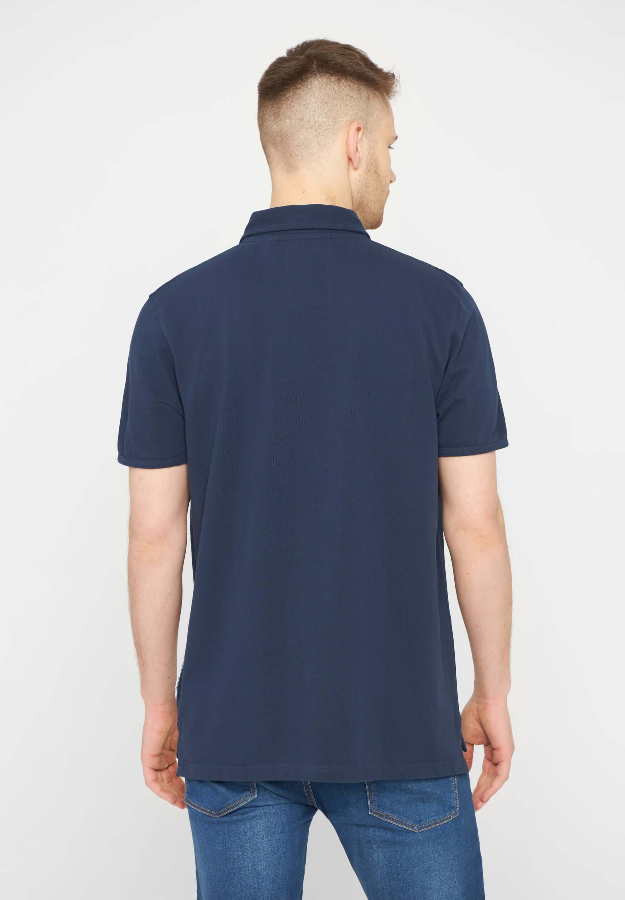MBRC UNISEX BLUE OCEAN POLO "LIGHT BLUE LOGO" - BACk VIEW MEN