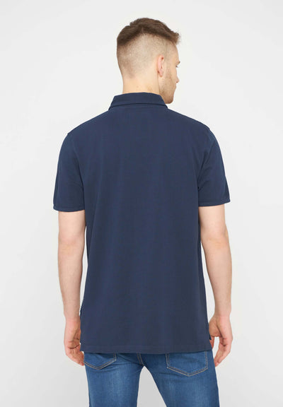 MBRC UNISEX SUSTAINABLE BLUE OCEAN POLO "LIGHT BLUE LOGO" - BACk VIEW MEN