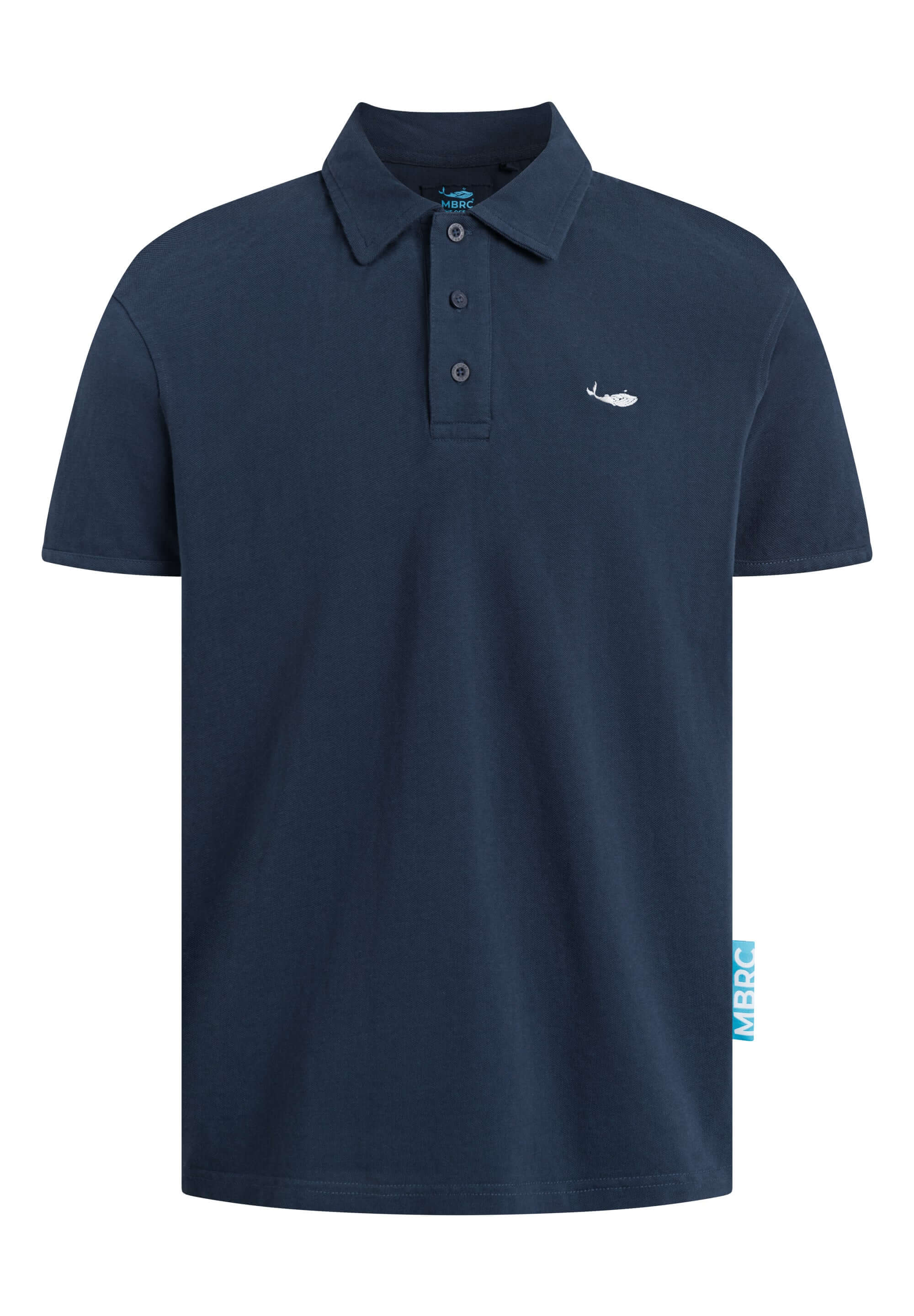 MBRC UNISEX BLUE OCEAN POLO "WHITE LOGO" - FRONT