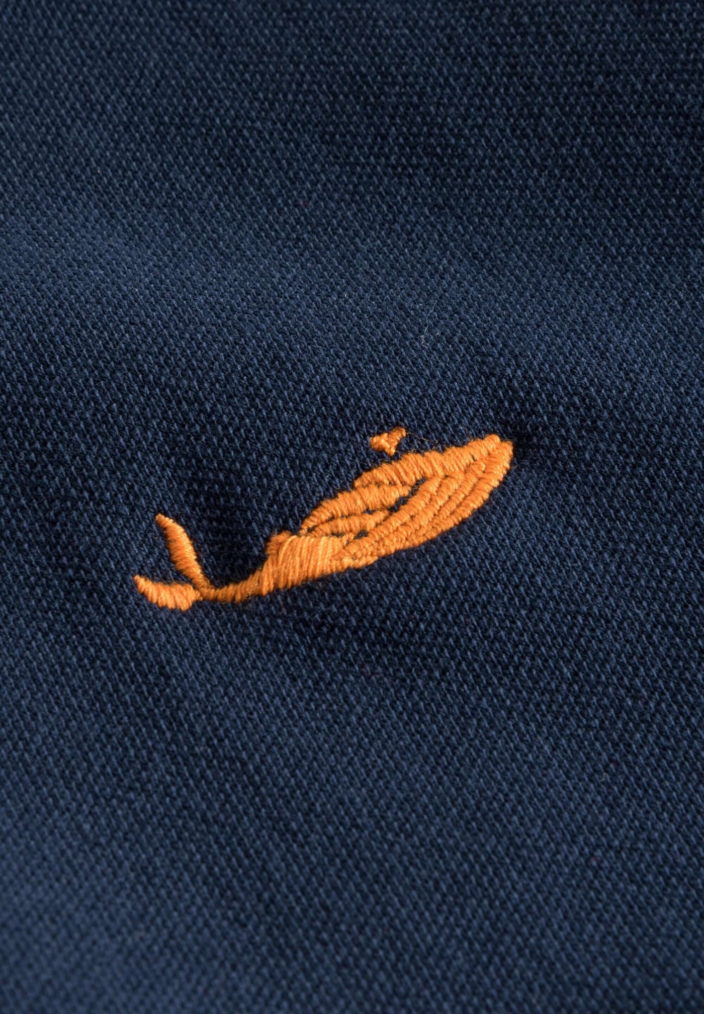 MBRC UNISEX SUSTAINABLE BLUE OCEAN POLO "ORANGE LOGO"