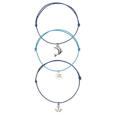 MBRC LUCKY CHARM BRACELET SET "BLUE DEPTHS" VERTICAL