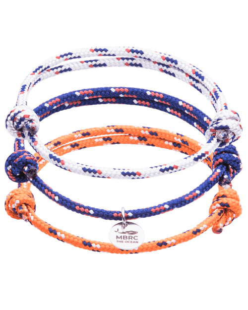 MBRC SURFER PACK BRACELET "WHITE-BLUE-ORANGE"