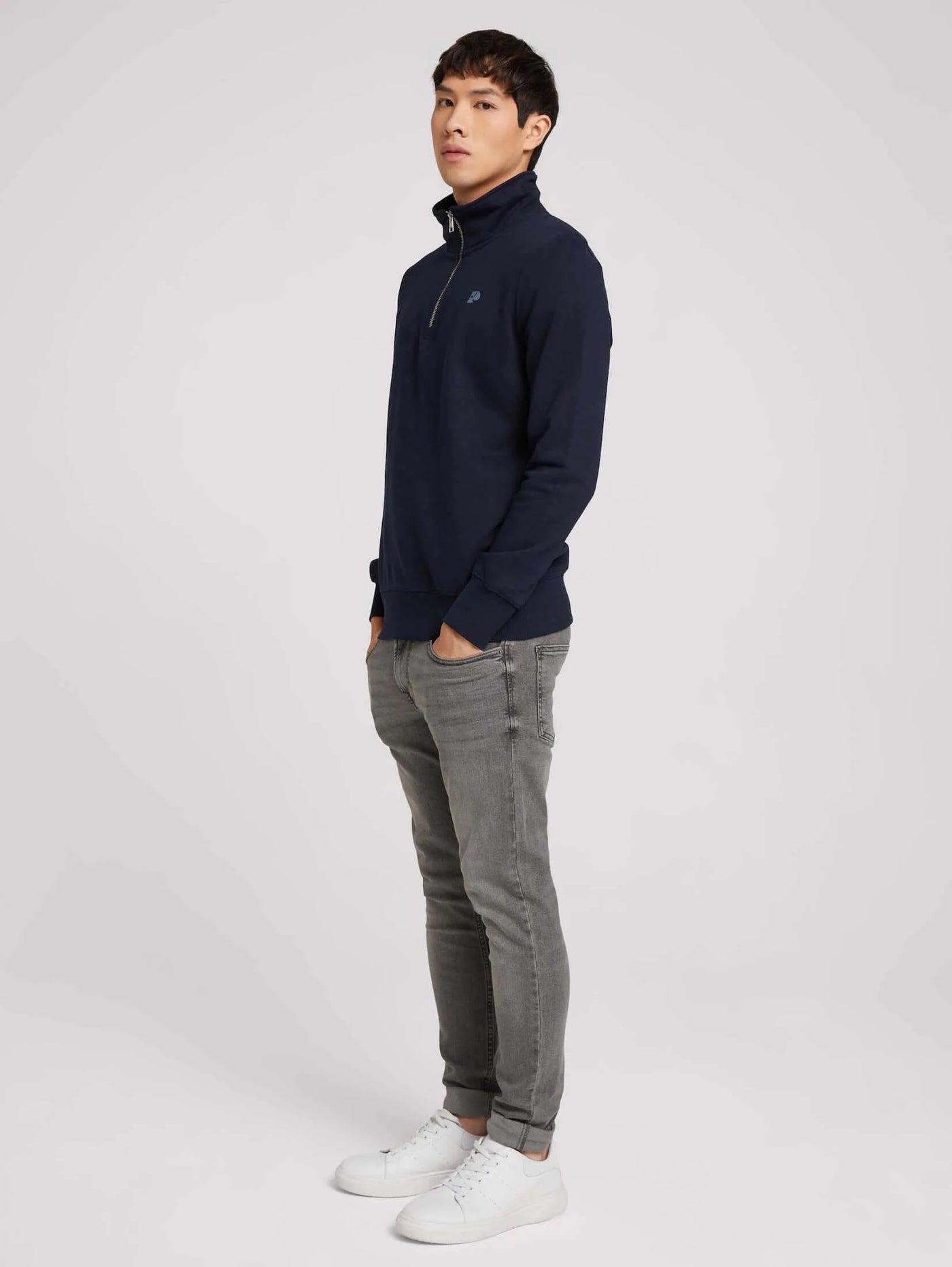 MBRC@TOMTAILOR - MEN STAND-UP SWEATER - FULL-BODY VIEW