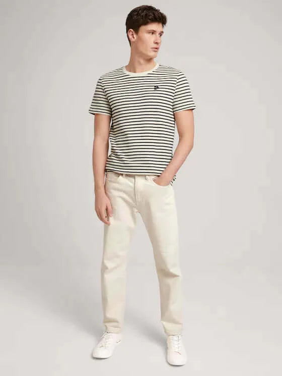 MBRC@TOMTAILOR - MEN STRIPED T-SHIRT - FULL-BODY VIEW