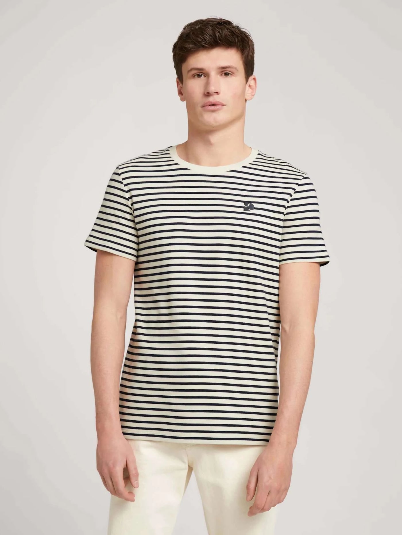 MBRC@TOMTAILOR - MEN STRIPED T-SHIRT - FRONTAL VIEW