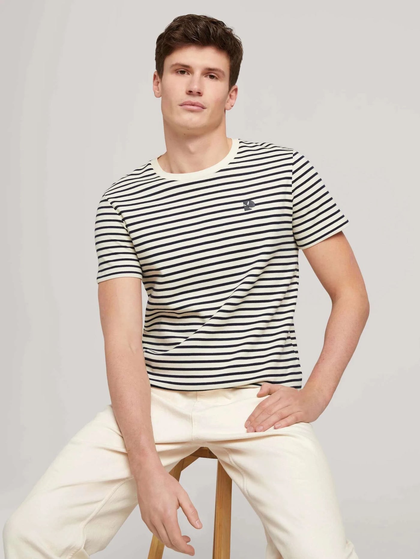 MBRC@TOMTAILOR - MEN STRIPED T-SHIRT - STYLE VIEW